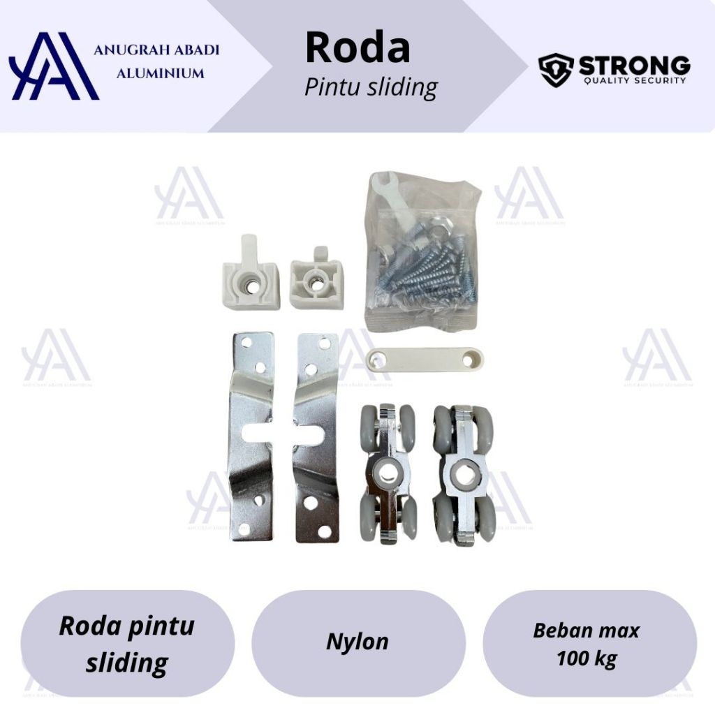 Roda Pintu Sliding Geser / Wheel Sliding Door Set / Roda Sliding Track Strong
