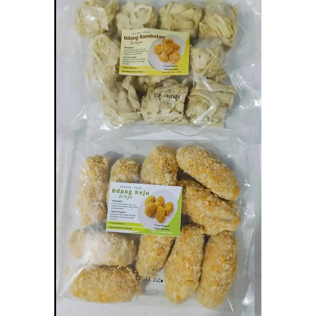 

udang keju, udang rambutan, lumpia udang ala gacoan