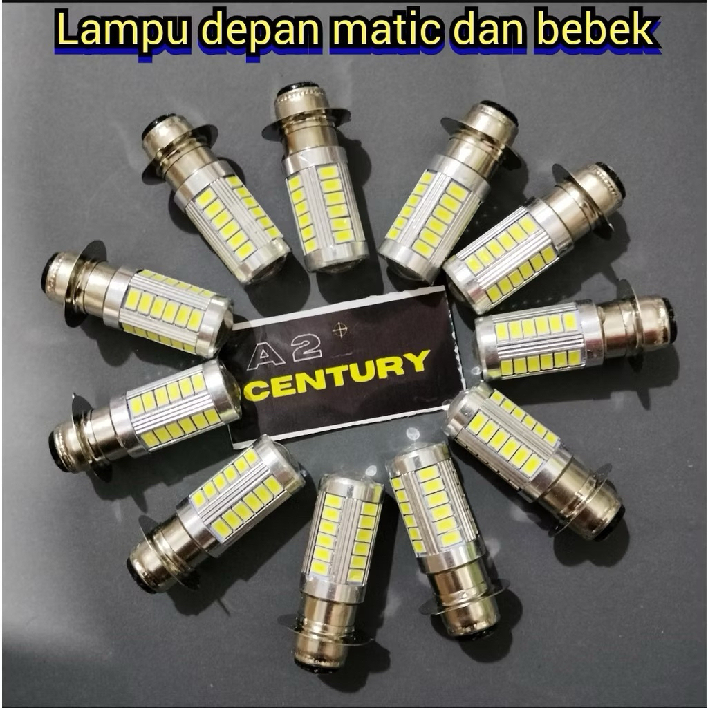 ORIGINAL LAMPU MOTOR LAMPU AC DC LAMPU LED UTAMA DEPAN 33 LED LAMPU DEPAN MOTOR H6 COB 33 MATA LED A