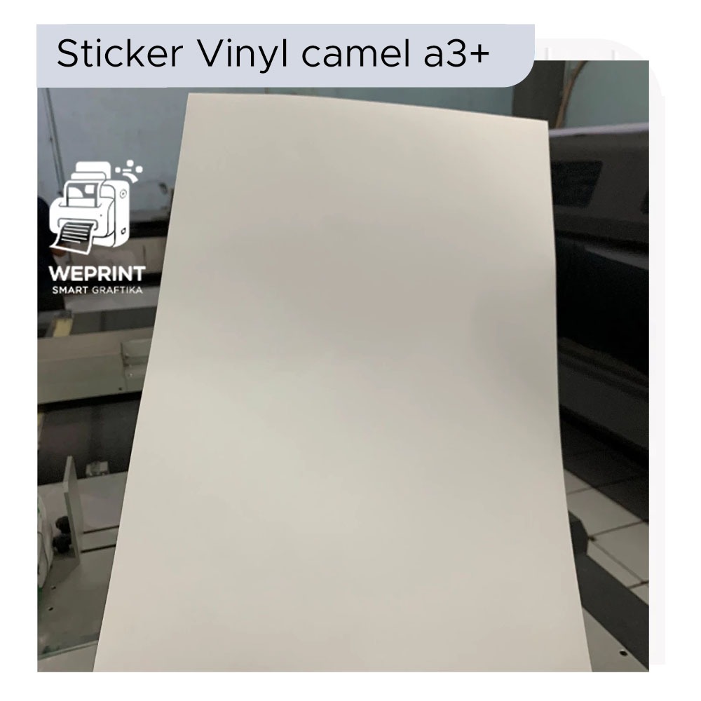 

Stiker Vinyl A3+ Camel untuk Digital Printing | Bahan Polos Glossy Doff