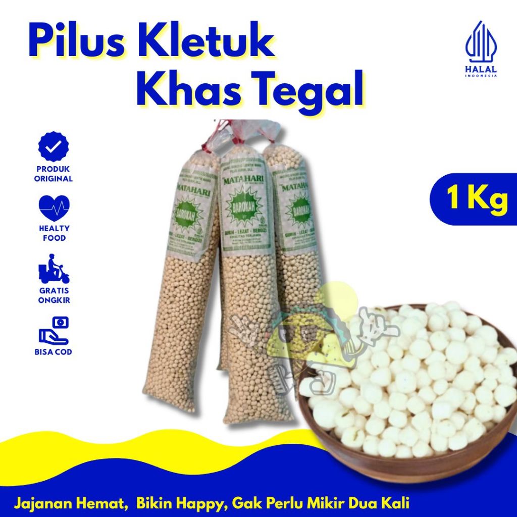 

Pilus Kletuk Asli Tegal 1kg Matahari (Gurih Renyah Bikin Nagih!)