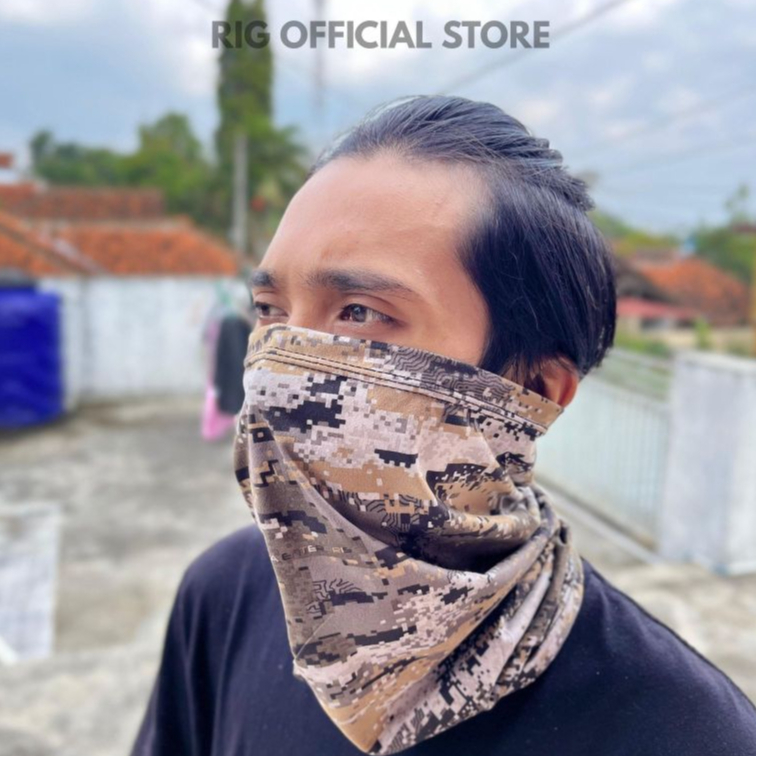 RIG APPAREL - Masker Motor Baff Multiguna Motif Camo camoflase Ranting Pohon Import Baff Buff