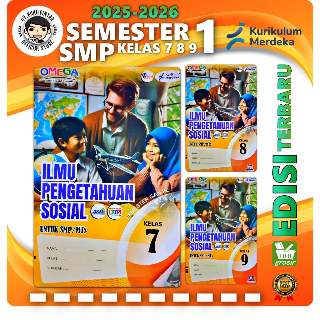 LKS IPS KELAS 7 8 9 SEMESTER 1 2025-2026 KURIKULUM MERDEKA | OMEGA