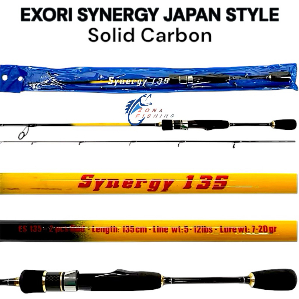 Joran Exori Synergy Japan Style 135 150 Cm - Solid Carbon Pancing Kolam
