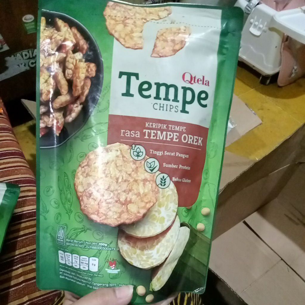 

Murah - Qtela Tempe Chips, makanan khas Indonesia, 100g