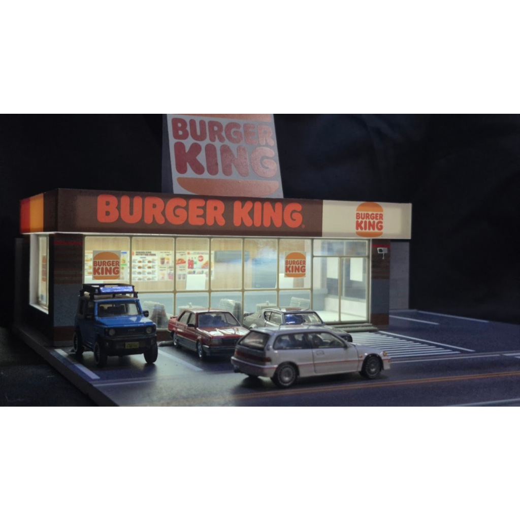 Diorama Burger shop Burger king skala 64