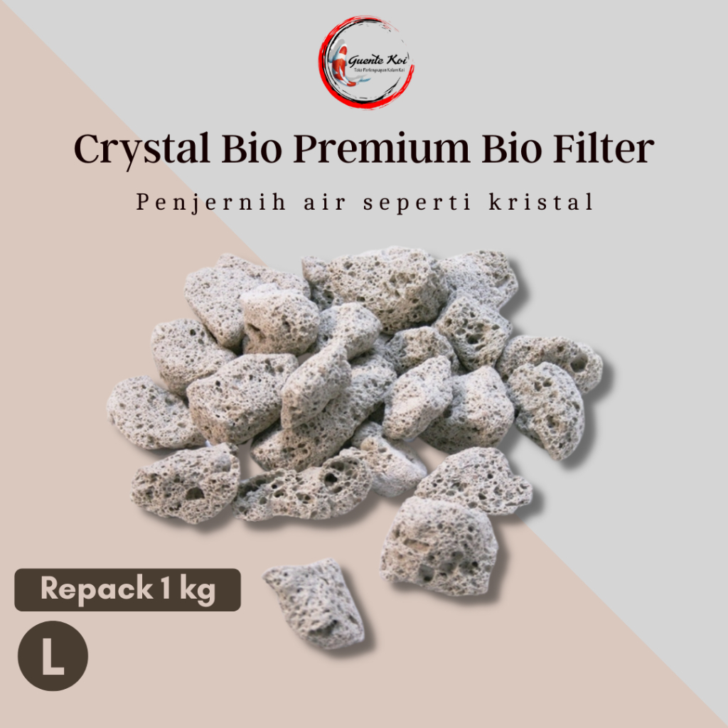 Premium Bio Filter - Media Filter Biologi Crystal Bio Repack 1 kg L