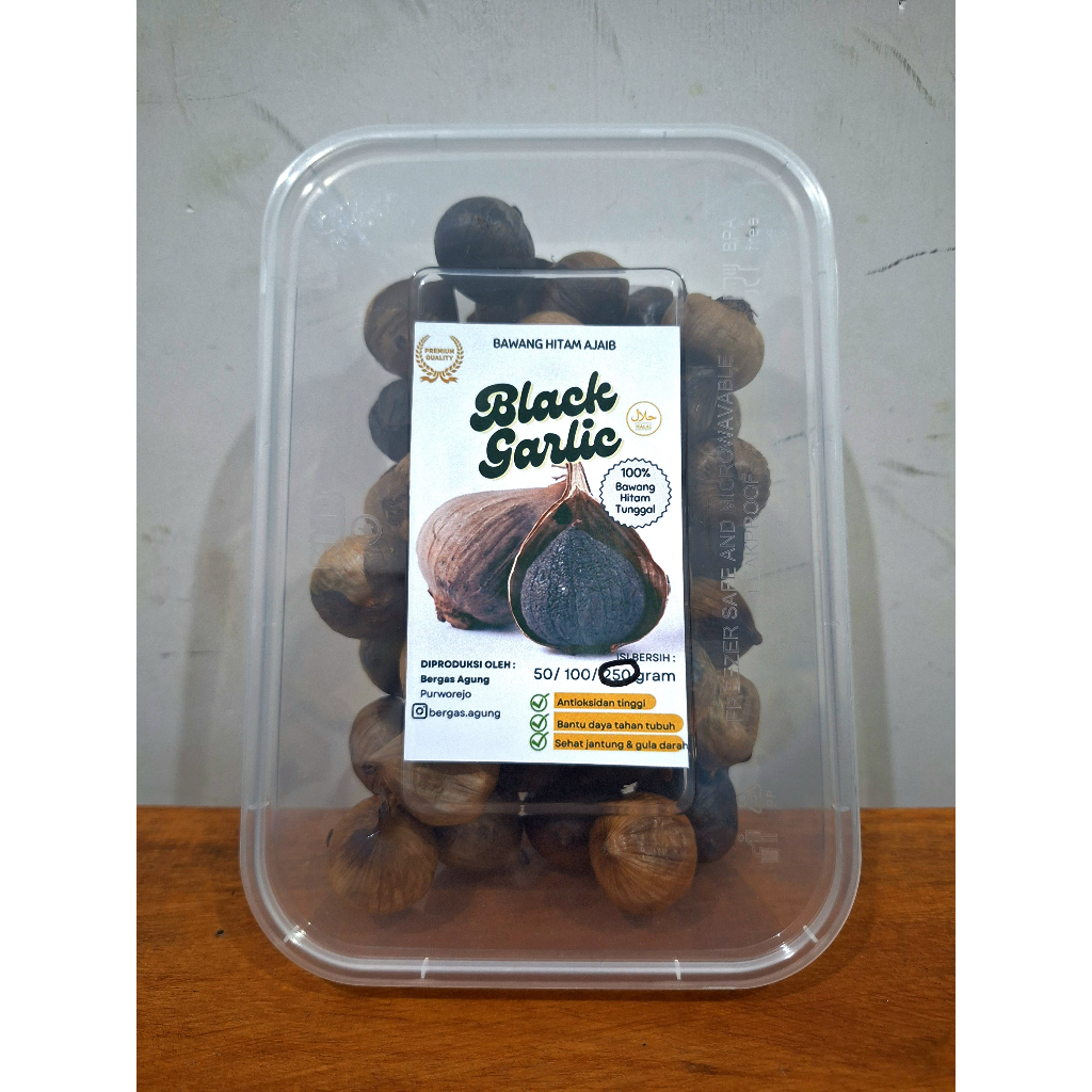 

Black Garlic / Bawang Hitam Tunggal / Lanang / 250 gr