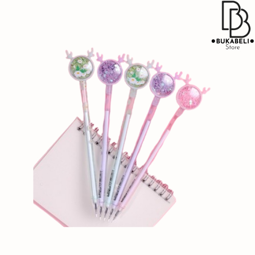 

BUKABELI COD PENA PULPEN MOTIF KARAKTER MOTIF KUCING BUNGA TINTA CAIR HITAM PENA GEL COD P12