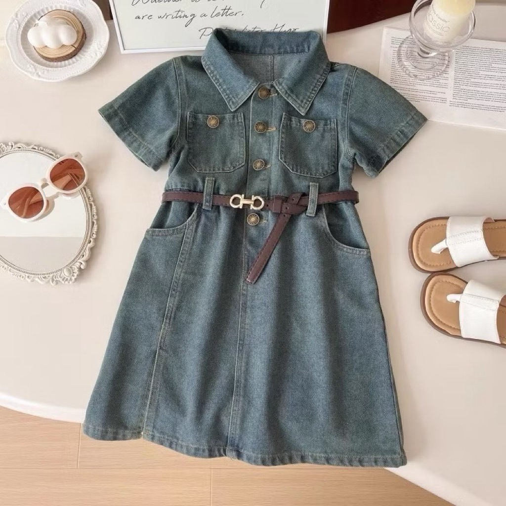 Serieskids dress jeans import anak perempuan 1-7 tahun / dress denim anak cewek / dres jeans premium