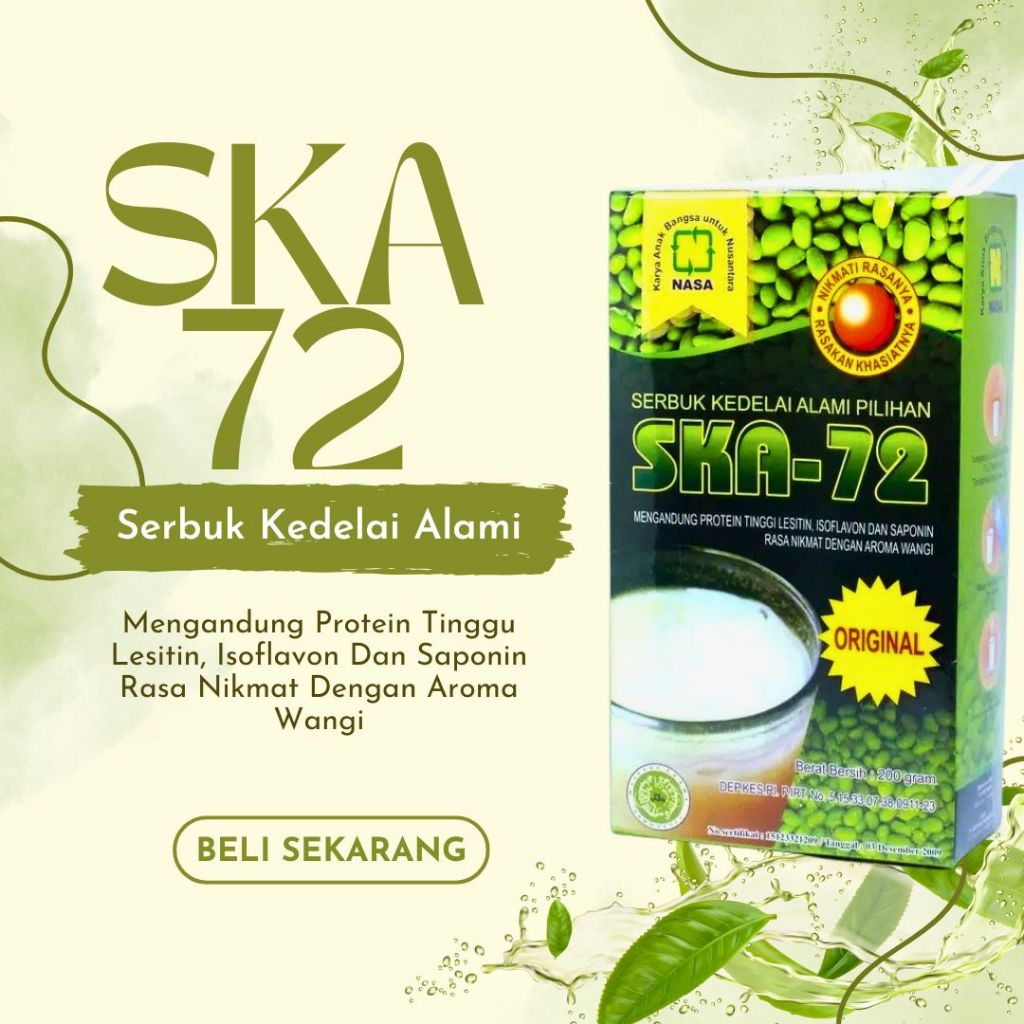 

Susu Kedelai Alami SKA-72 Nasa Original Penambah Berat Badan Dan Meningkatkan Imunitas Tubuh