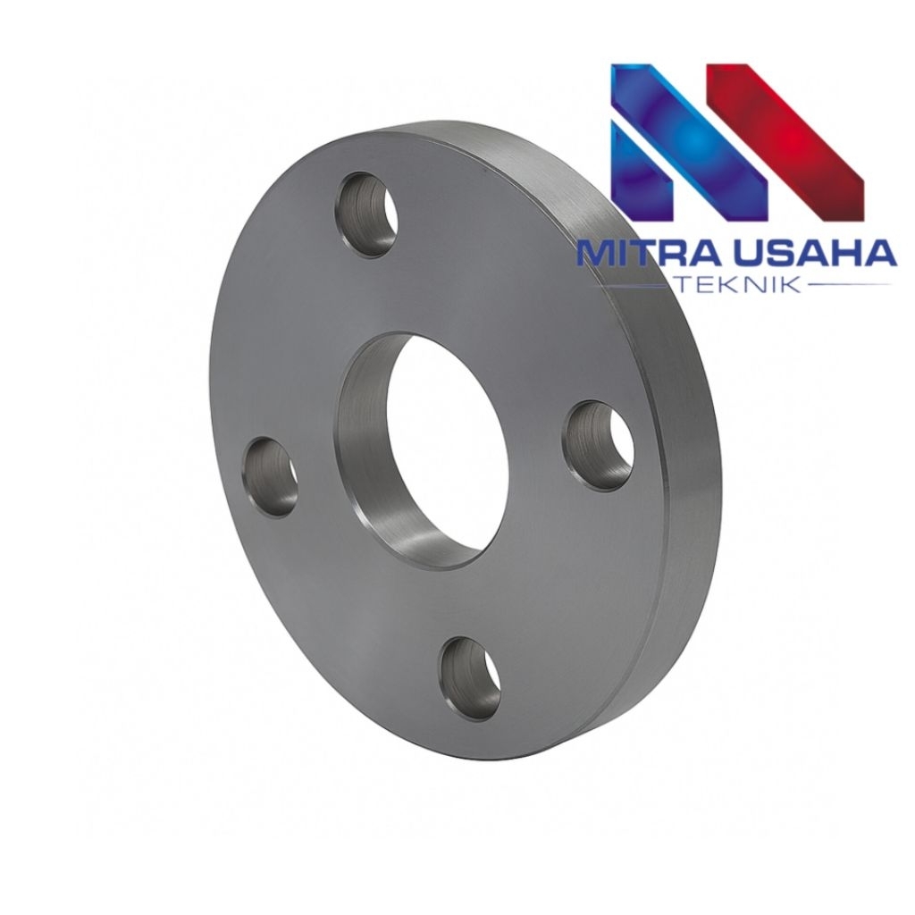 Flange ANSI Class 150 - Ukuran 1 Inch Besi Tebal 14mm Diameter 110mm Lubang Tengah 25mm Lubang Baut 
