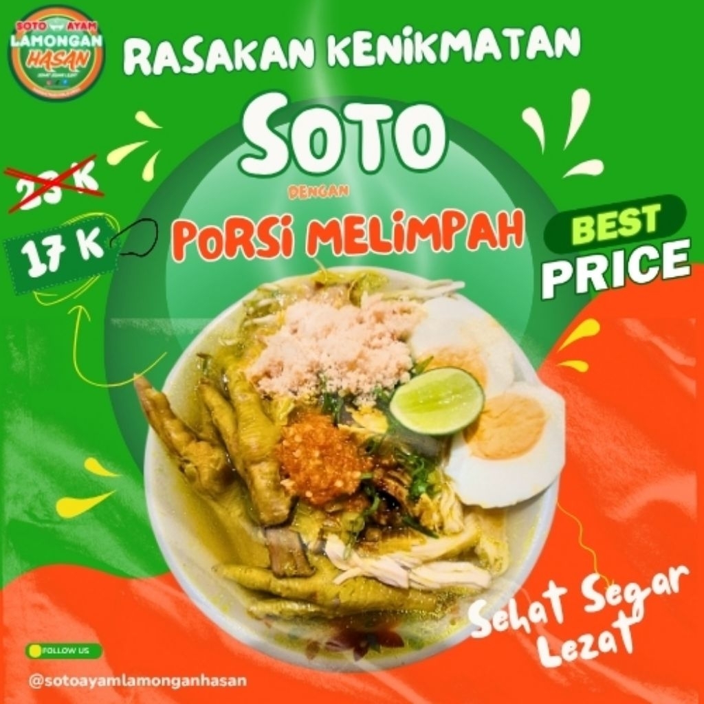 

[Paket Kenyang Super] Soto Ayam Lamongan Sehat Segar Lezat