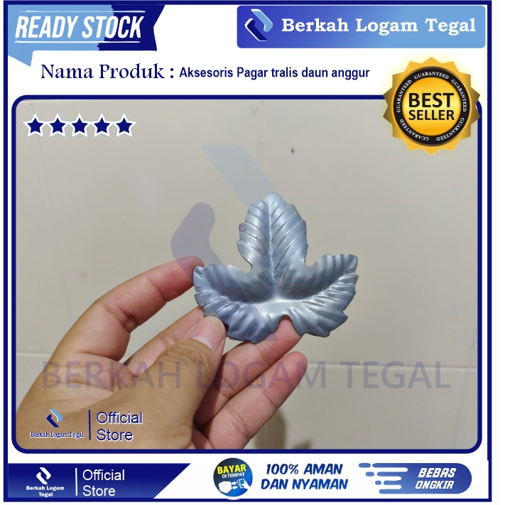 Aksesoris pagar tralis daun anggur ornamen