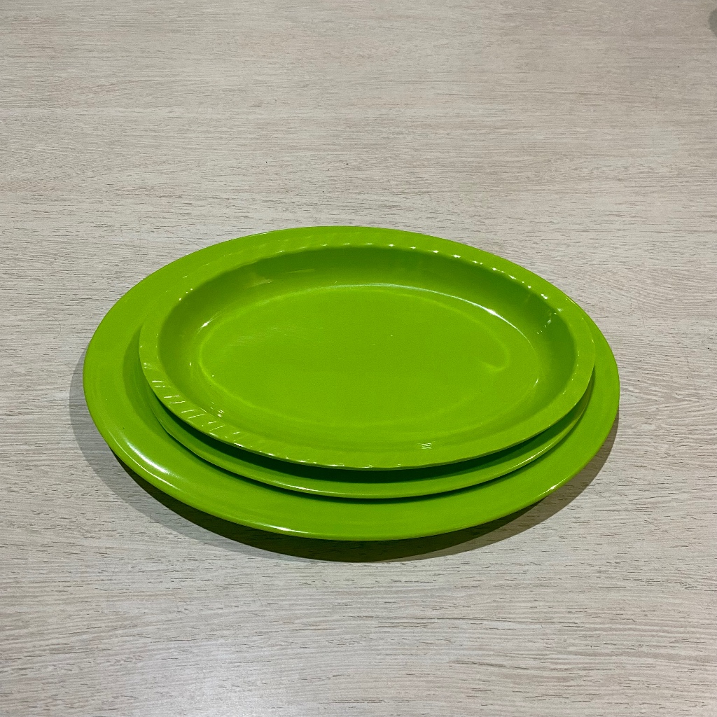 Singa Singi MelamineWare | Piring Oval Hijau