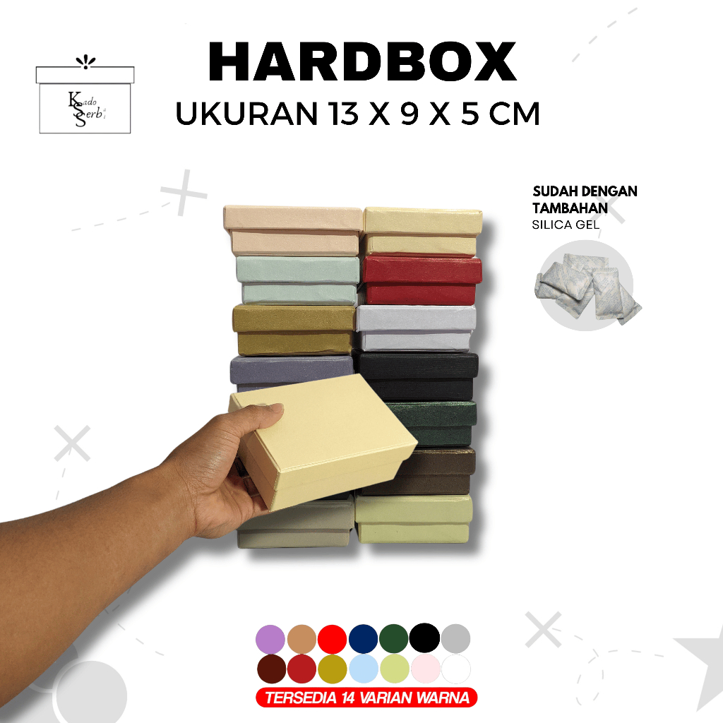 

GROSIR Hardbox Uk 13x9x5 Cover luar warna I Kotak kado I Giftbox