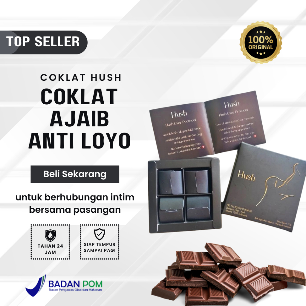 

Hush Chocolate 1 Box Dark Chocolate for Couple 32 Gram 1 Box Isi 4Pcs