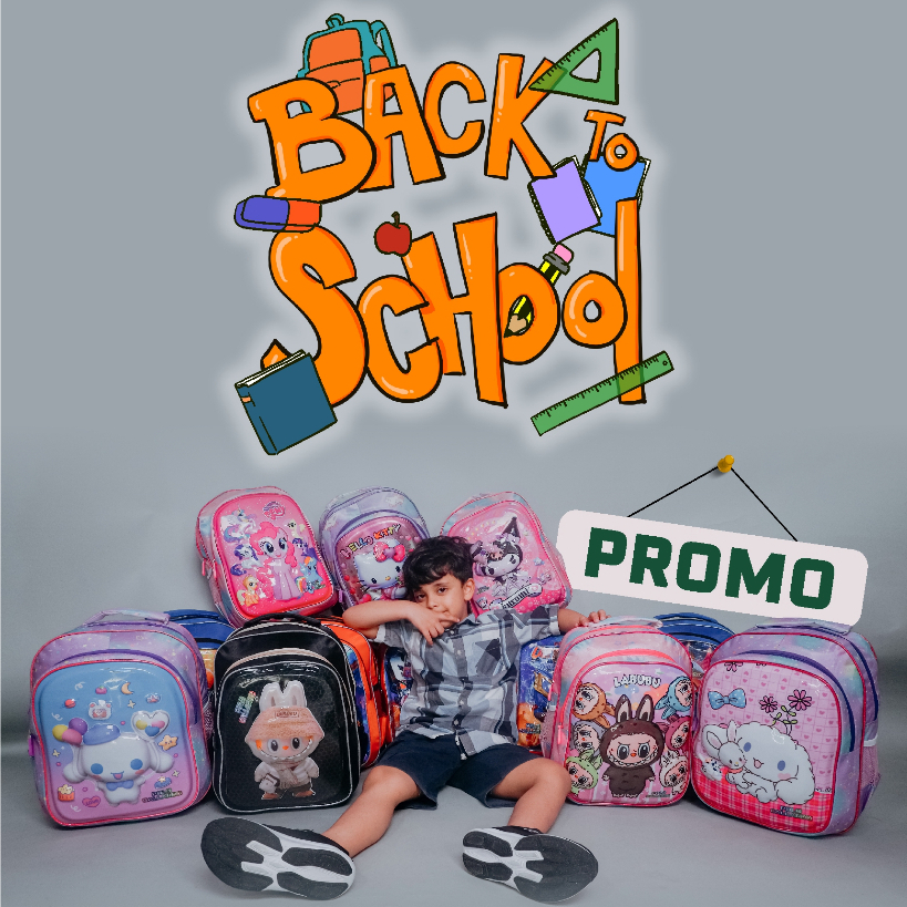 Polo Gallardo Tas Ransel PAUD TK SD Anak Laki Perempuan Lampu LED Karakter Free Tempat Pensil