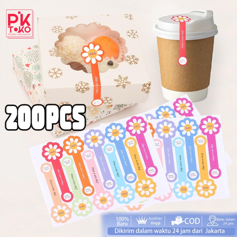 

200 Pcs Stiker Label Thank You & Segel Kado & Kemasan Kualitas Bagus