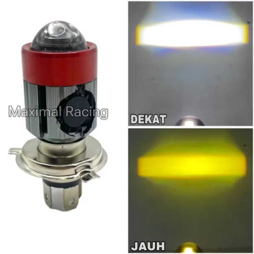 Lampu Utama Lampu Depan Motor LED h4 Laser AC/DC 3kaki Cocok Untuk Motor Dan Mobil Lampu Super Teran