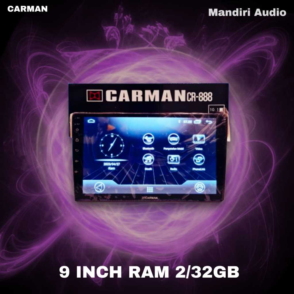 Headunit Android Carman 9Inch Ram 2/32GB
