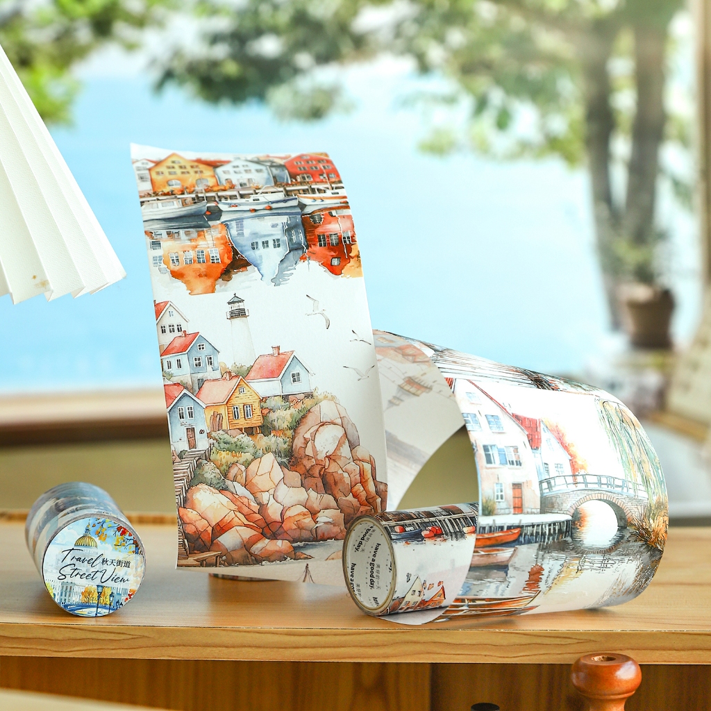 

(5M2) Washi Tape 80mmx2m Seri Pemandangan Perjalanan Sticker Aesthetic Dekorasi Journal Vintage Retro Scrapbook Jurnal Stiker Selotip
