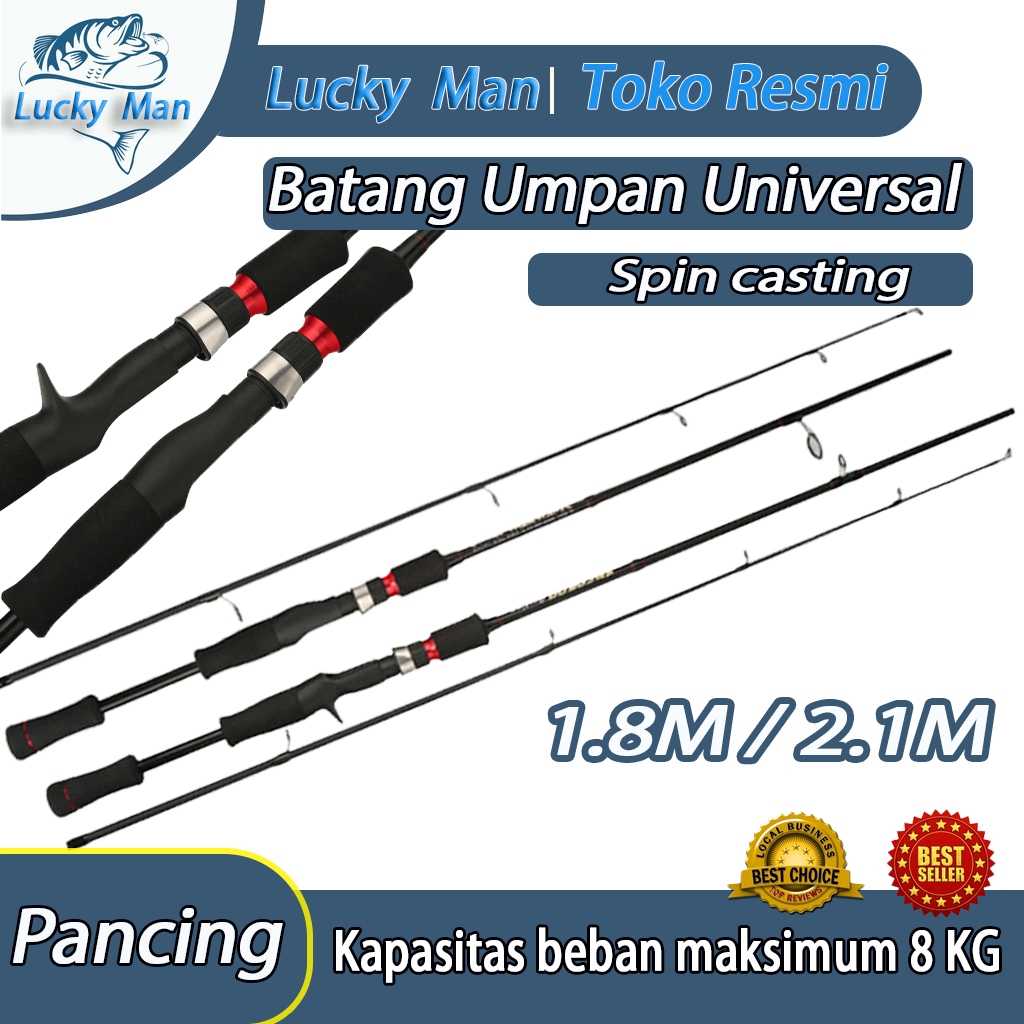 Lucky Man Joran M-tongkat pancing yang dapat disesuaikan/pancing laut/gagang cor karbon