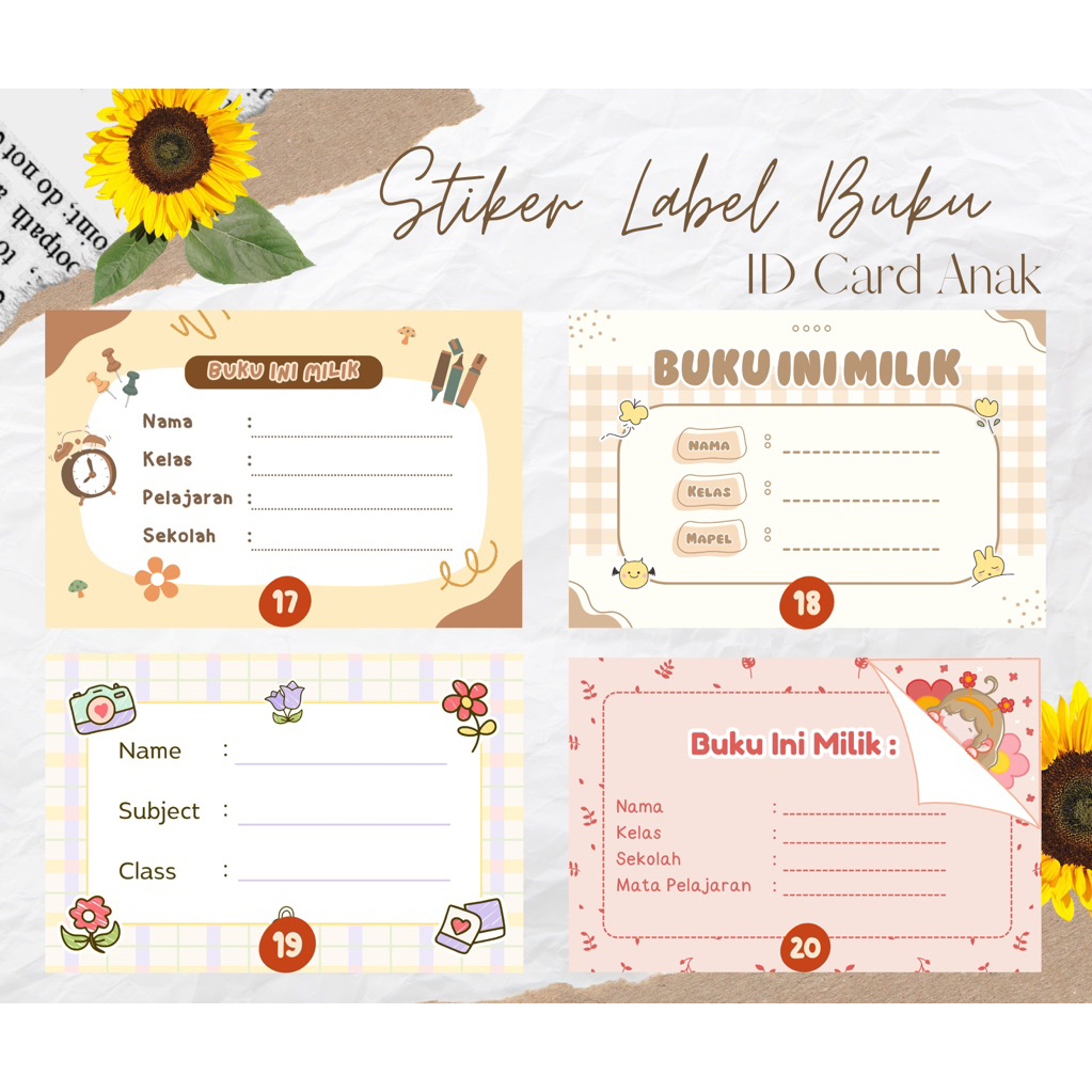 

Stiker Label Buku