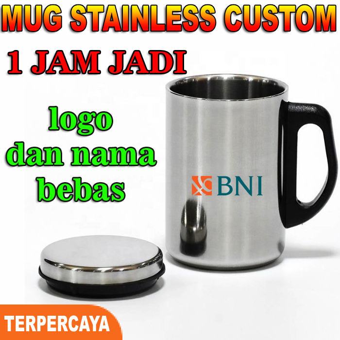 MUG COFEE STAINLESS / MUG SOUVENIR / MUG CUSTOM LOGO