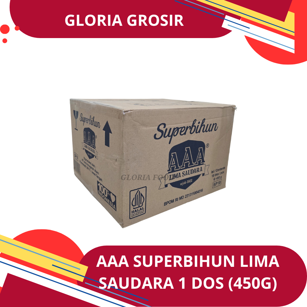 

SUPERBIHUN AAA Lima Saudara - 1 Dus isi 18 pcs @ 450 gram