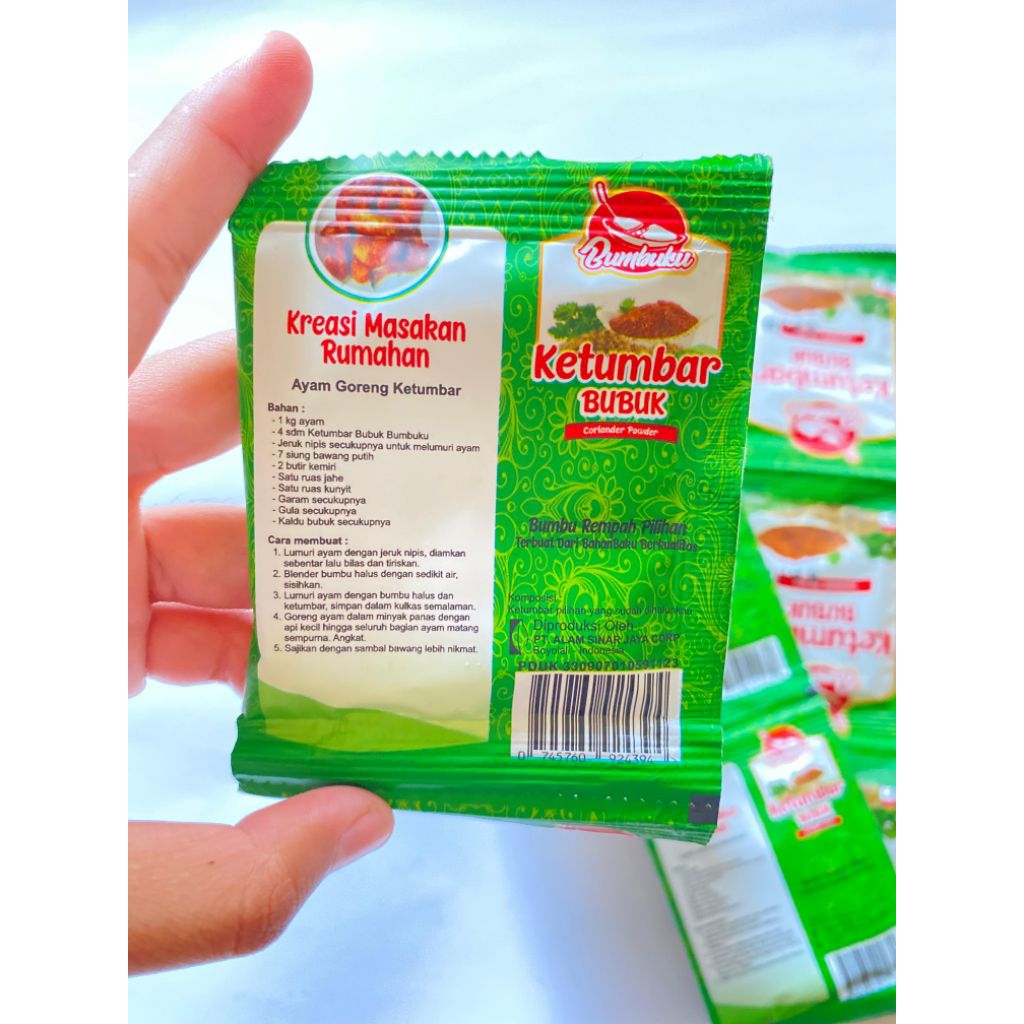 

Ketumbar Bubuk Bumbuku 6g Per Renceng (1renceng = 12pcs)