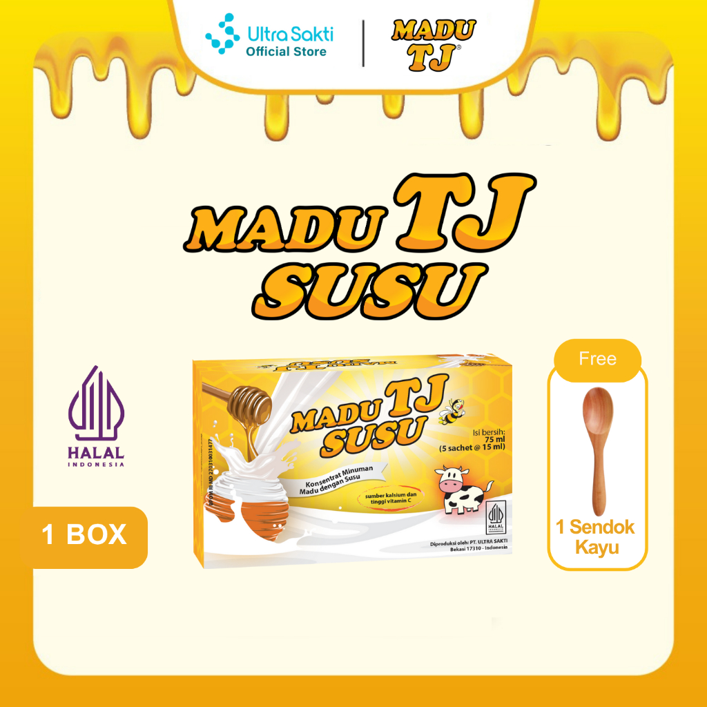 

[NEW LAUNCH] 1 Box Madu TJ Susu Free 1 Sendok Kayu