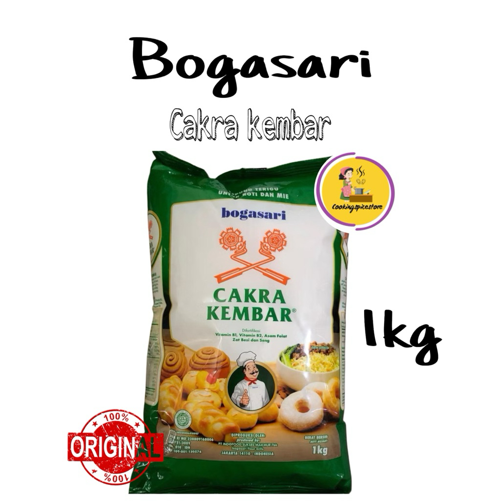 

BOGASARI TERIGU CAKRA KEMBAR 1 KG - TEPUNG