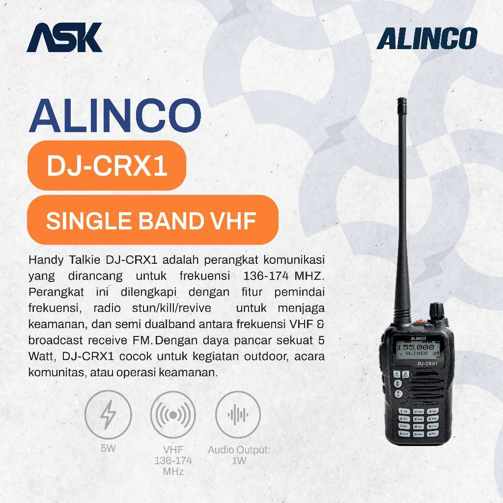 Handy Talky DJ-CRX1 ALINCO / HT DJ CRX1