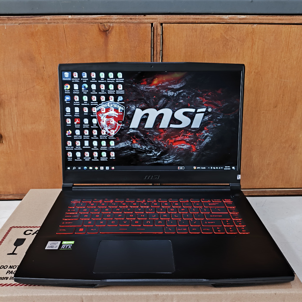 Laptop MSI GF63 Thin 10UC, Intel Core I7- 10750H, Gen 10Th, ##DualVga: - Nvidia GeForce GTX RTX3050 