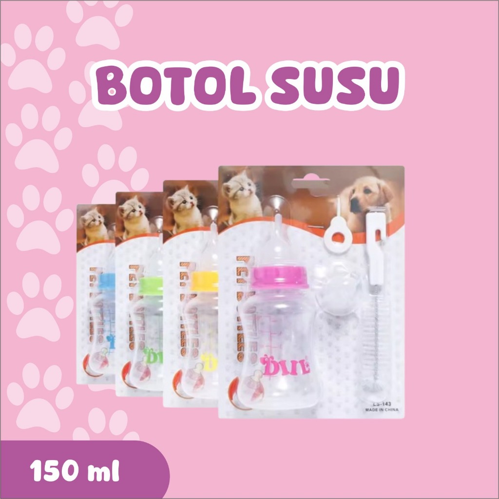 BOTOL DOT  SUSU KUCING | UNTUK KUCING & ANJING | LENGKAP SET C | KUCING BABY | MAKANAN KUCING