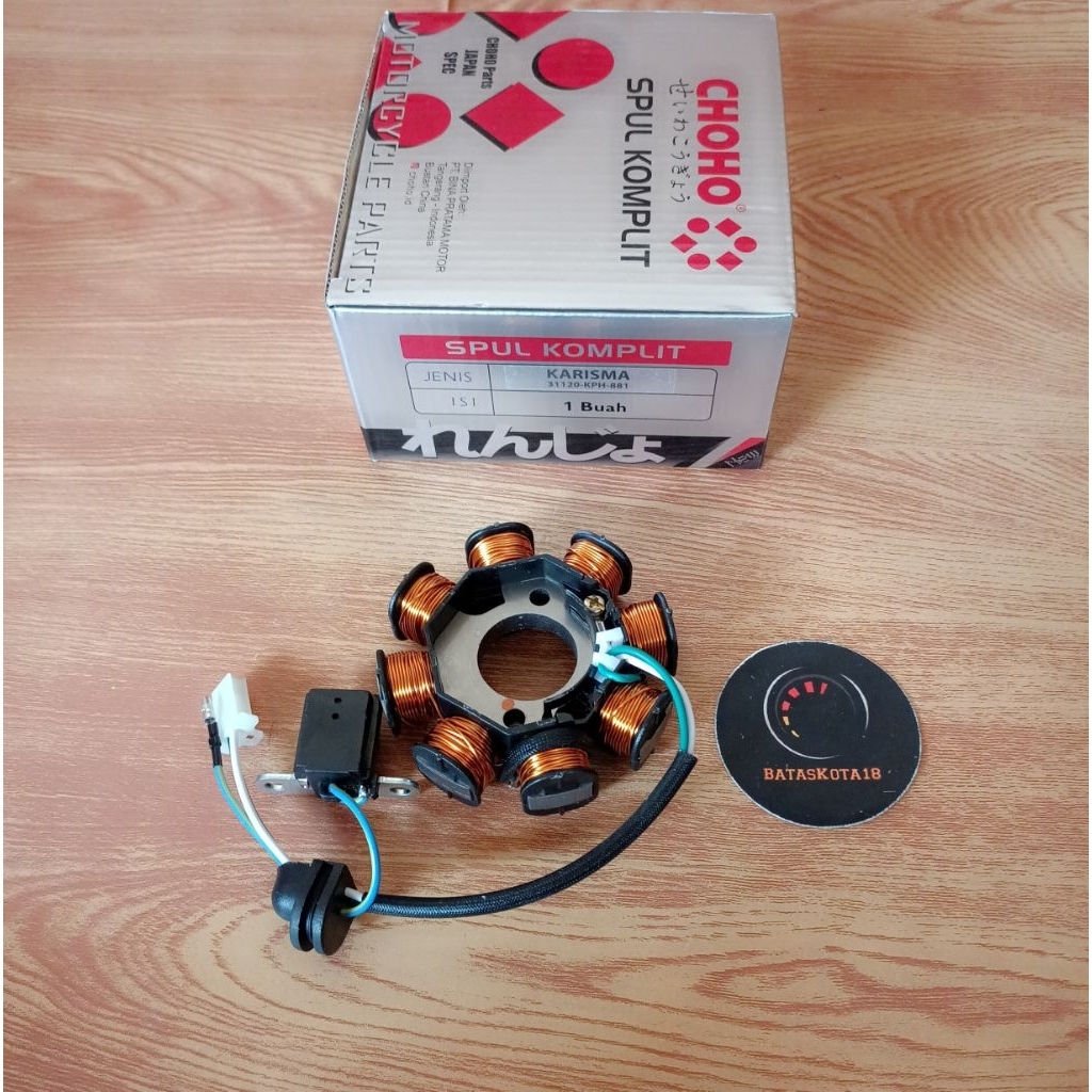 Spull Spool Assy Stator Assy Spul + Pulser Karisma-Supra X125 Lama Original Choho