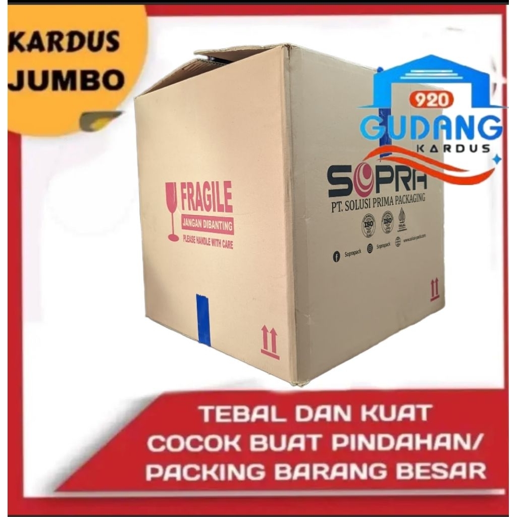 

KARDUS JUMBO/PINDAHAN TEBAL UKURAN 55 x 55 x 55 Cm