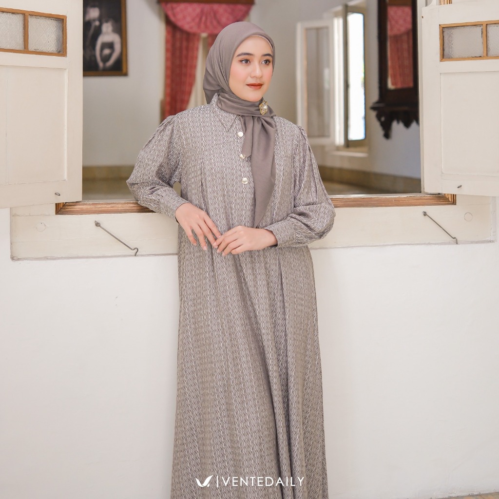 PREMIUM VENTEDAILY - VIVIAN MAXY DRESS GAMIS SIMPLE MUSLIM LEBARAN KEKINIAN DRESS BUSUI FRIENDLY