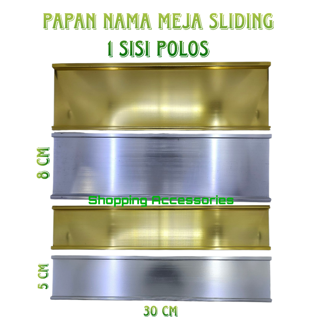 

Papan Nama Meja sliding / papan nama geser Aluminium