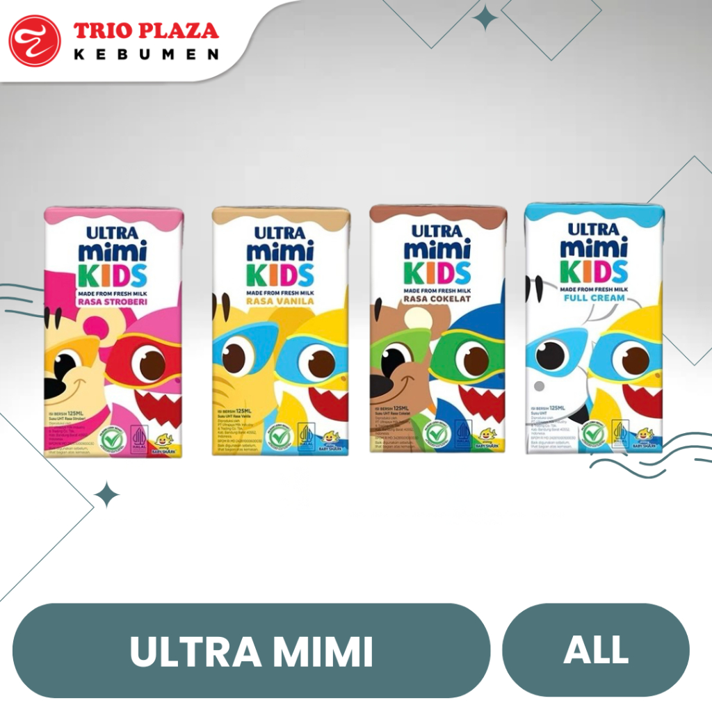 

ULTRA MIMI KIDS SUSU UHT 125ML / VANILA / COKELAT / FULL CREAM / STROBERI