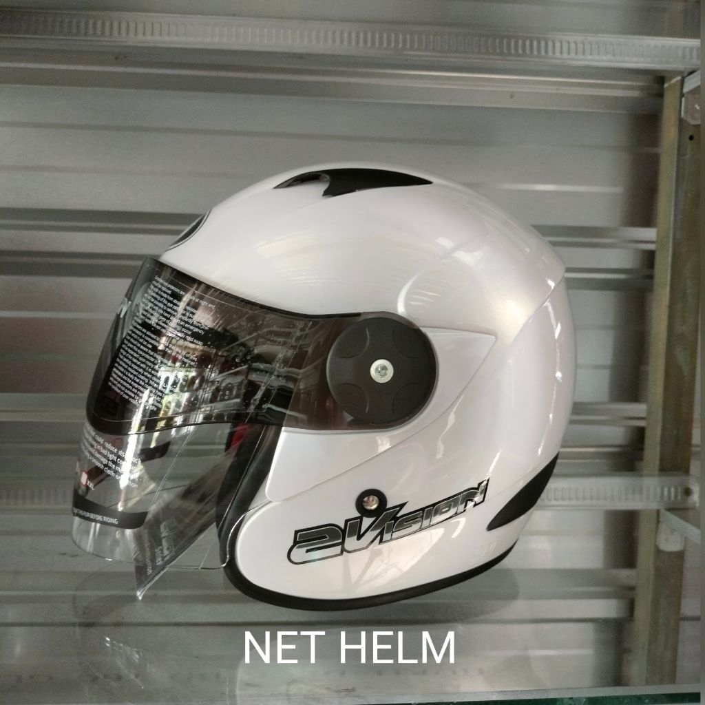 HELM KYT 2 VISION SOLID WHITE ORIGINAL KYT 2 VISION