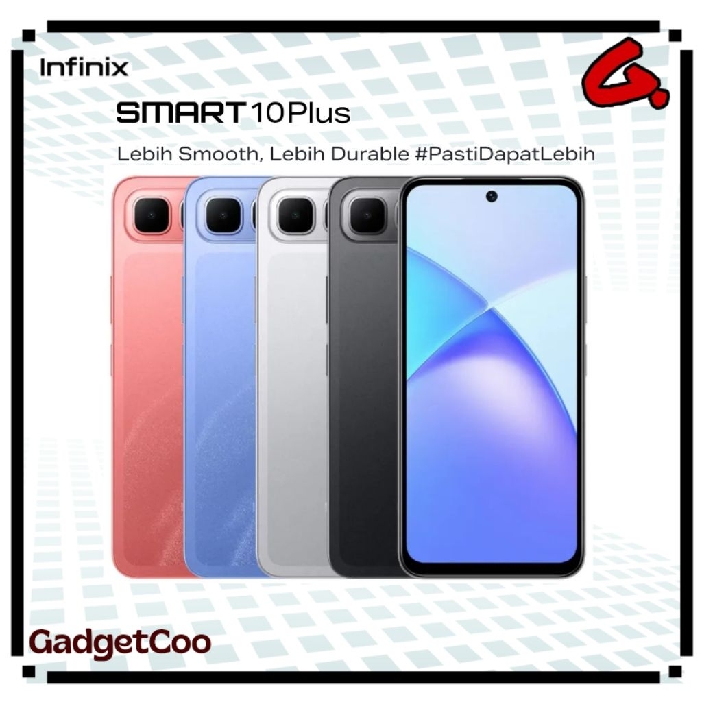 Infinix Smart 10 Plus 8/128GB Garansi Resmi - Batere besar - RAM besar - Tahan air dan debu IP64