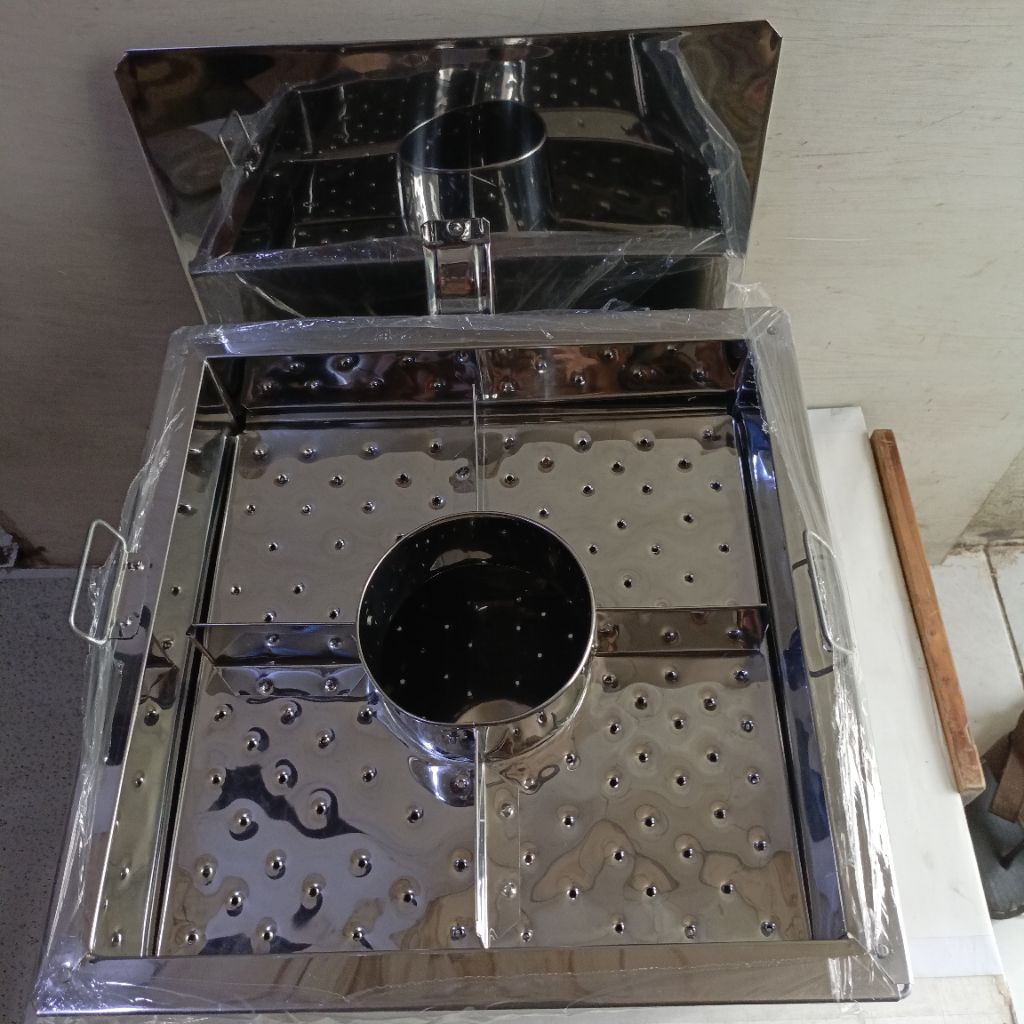 Dandang Pentol / Dandang Bakso sekat 4 / Panci Kotak Stainless / Dandang Dimsum siomay