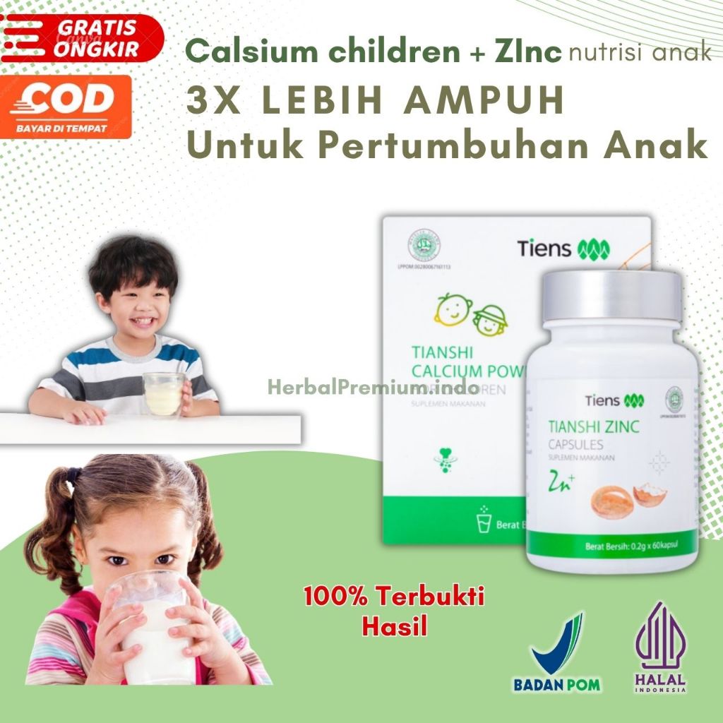 PENINGGI BADAN TIENS ASLI BPOM Ampuh Tambah Tinggi Badan Suplemen Herbal Tinggi Badan Anak Remaja