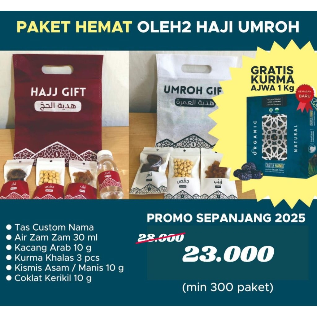 

OLEH OLEH HAJİ DAN UMROH PAKET LENGKAP MURAH