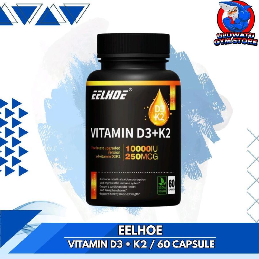 Eelhoe USA VITAMIN D3+K2 10000IU 250mcg 60 Kapsul - Supplement D3K2 10000iu