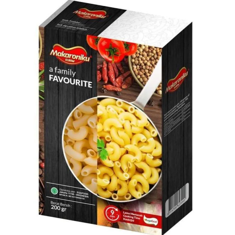 

MAKARONIKU Elbow 200gr & 100gr – Makaroni Praktis Favorit Keluarga Per PAK