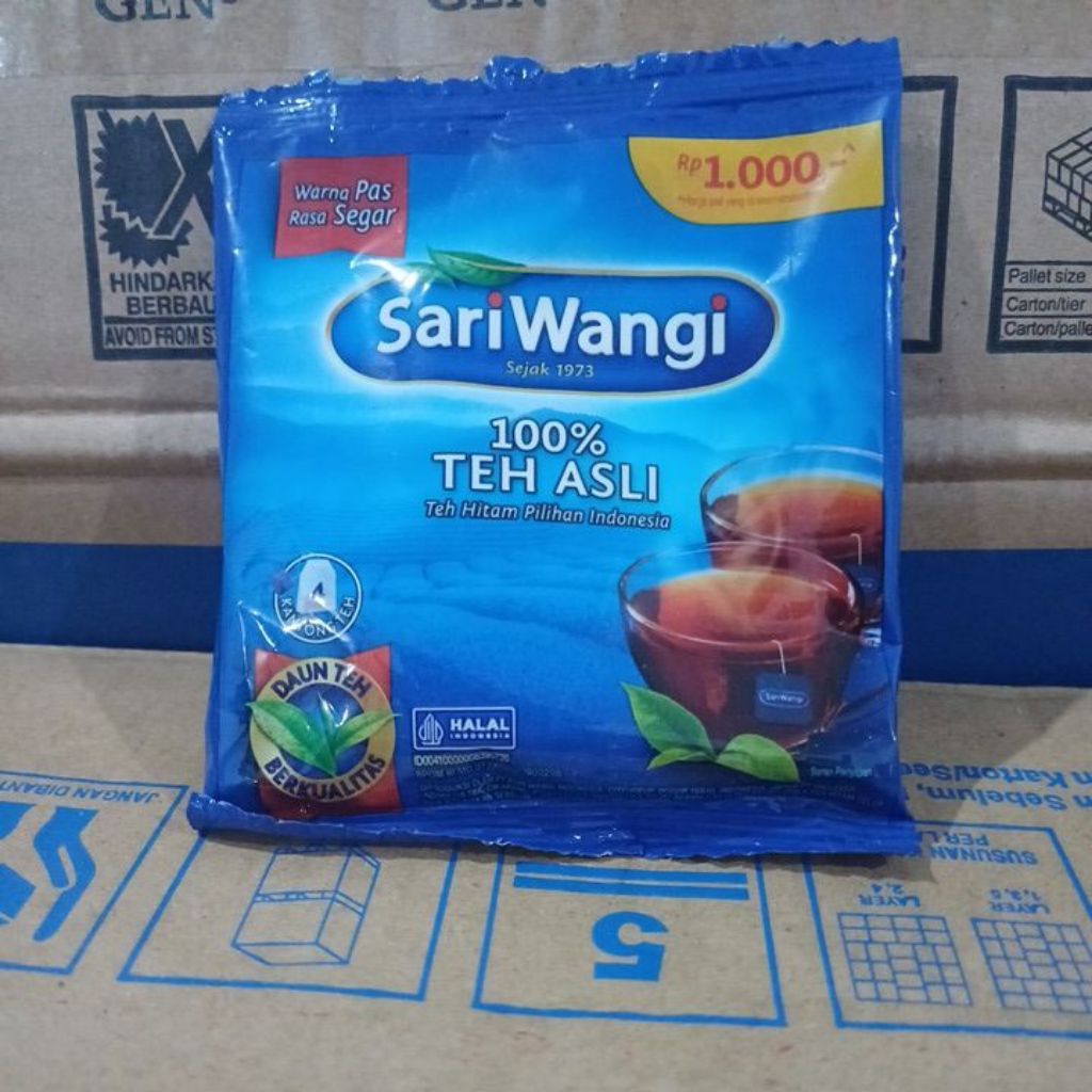 

teh sari wangi 100% teh asli sahcet 1000
