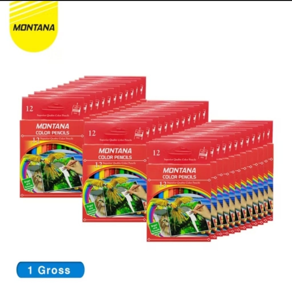

Pensil Warna / Colour Pencil 12 Warna Pendek Bright Colour Montana [12 set]